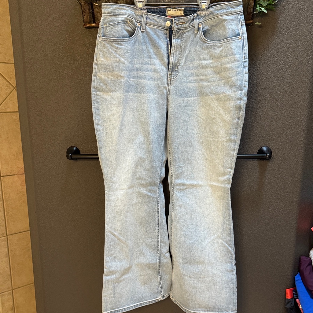 We The Free Light Blue Wide Leg Jeans Nwot
